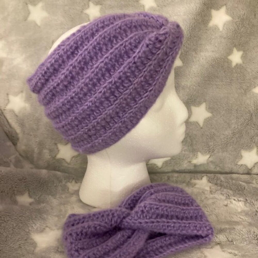Handmade Crochet Ear Warmers/Head Band (mother & daughter)